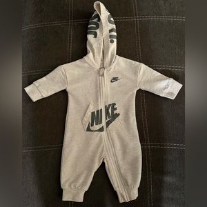 Nike hooded zip up onesie
